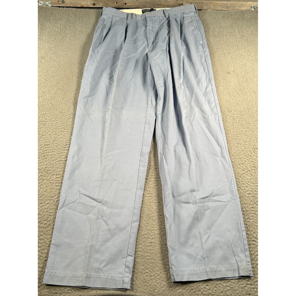 Polo Ralph Lauren Andrew Pant Men's 34x33 Blue Chino Straight Classic Preppy
